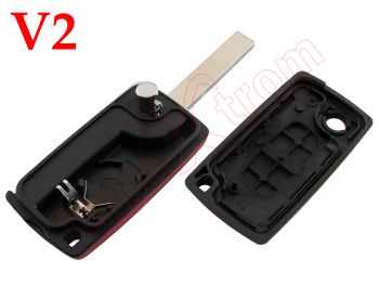 Generic product - 2 Button Aluminum Housing in red for Peugeot